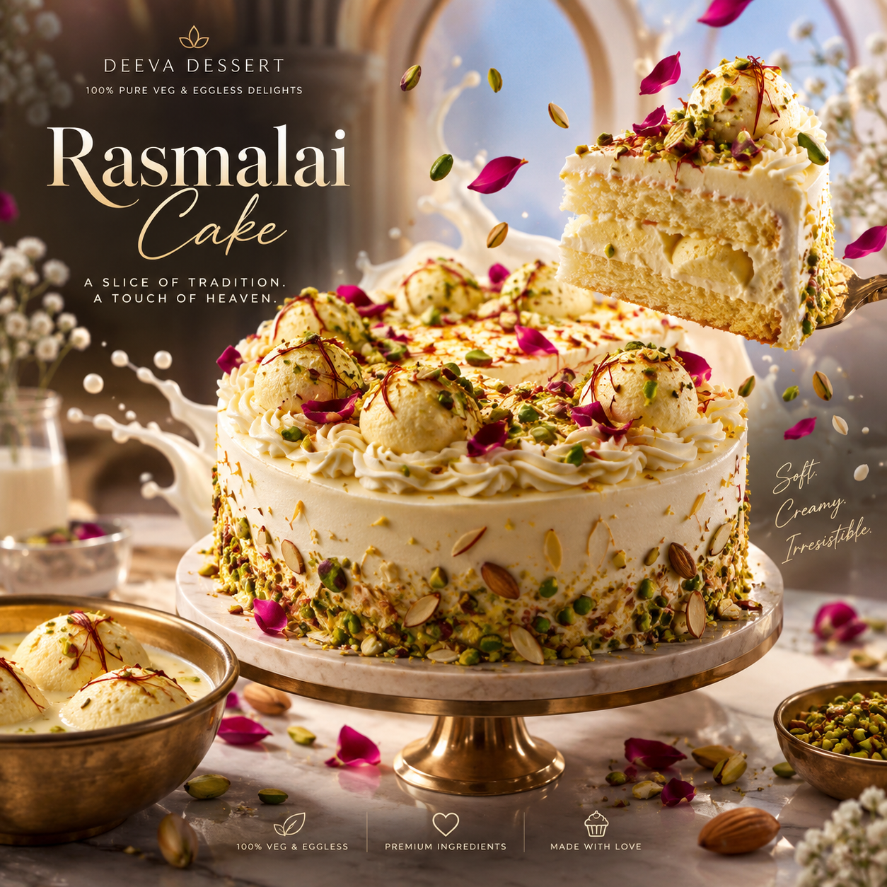 Rasmalai Cake